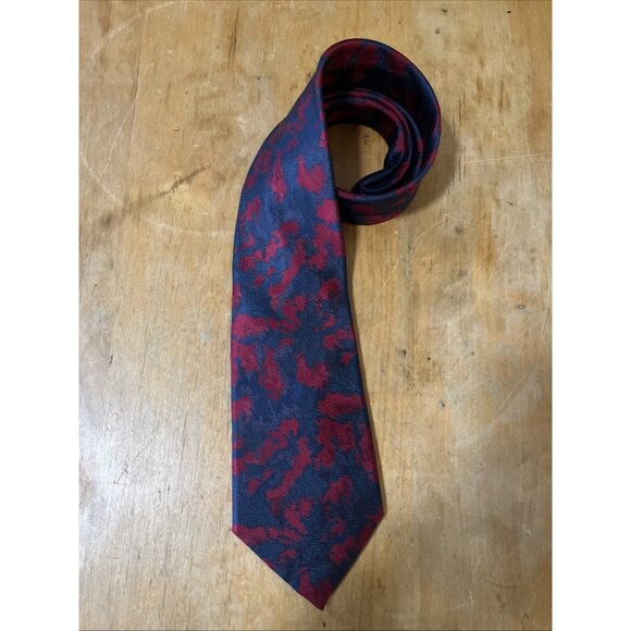VTG ADOLFO Couture Abstract Blue&red Neck Tie Designer Professional 57x3.75in - Picture 1 of 4
